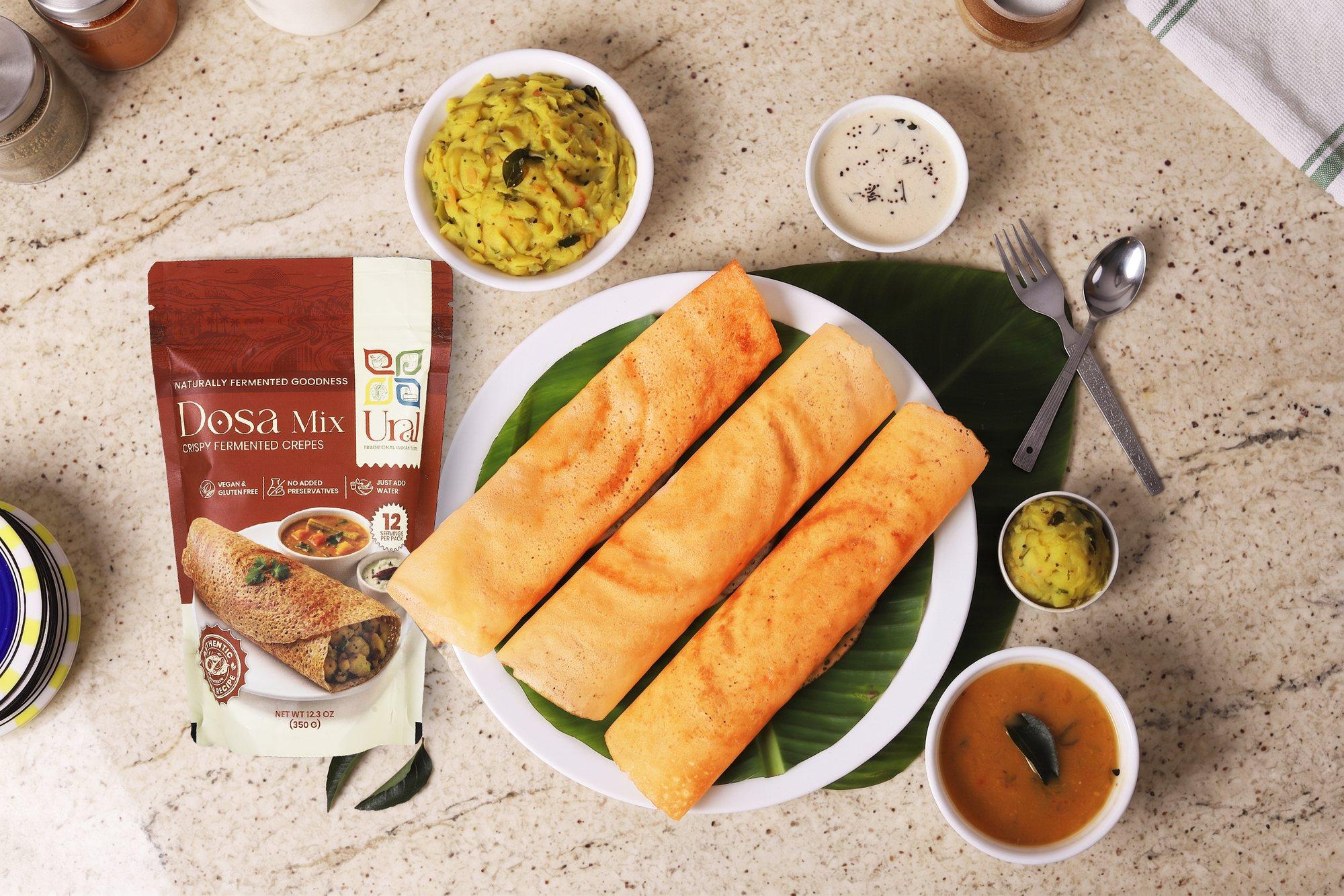 URAL Dosa Mix batter prepared and served fresh
